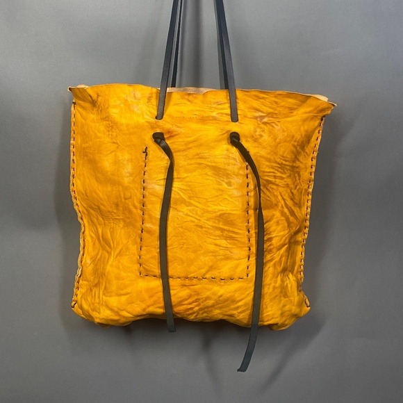Tote. Yellow. ENGSO. 17x17 - Picture 2 of 2